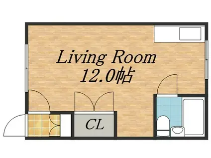 ハイツエーデルワイス(ワンルーム/1階)の間取り写真