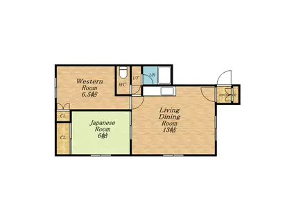 ルーベデンス山本(2LDK/3階)の間取り写真