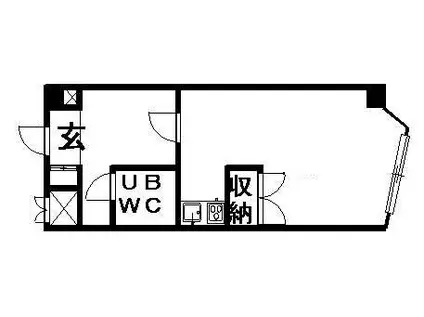 ハイツしらかば(1K/3階)の間取り写真