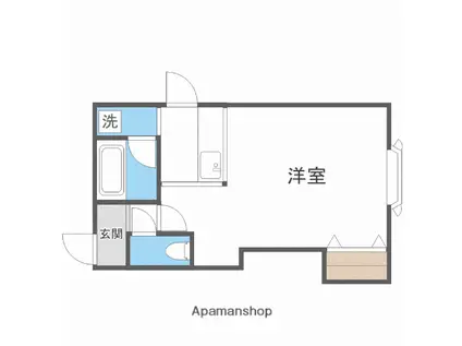 コーポクリーク(1K/3階)の間取り写真