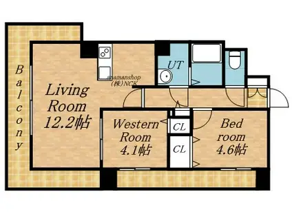 レジディア札幌駅前(2LDK/8階)の間取り写真