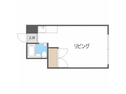 ハイマート佐々(ワンルーム/4階)の間取り写真