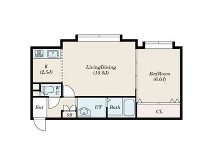 MILKY WAY(1LDK/2階)の間取り写真