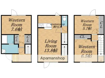 アドアストラ屯田北(3LDK/1階)の間取り写真