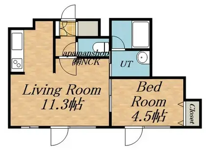 PRESENCE八軒(1LDK/3階)の間取り写真