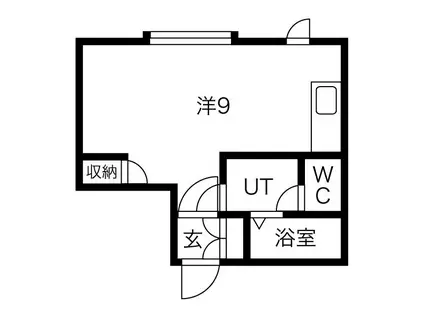 ライラックコート2(ワンルーム/1階)の間取り写真