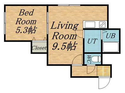 エクシードⅡ(1LDK/3階)の間取り写真