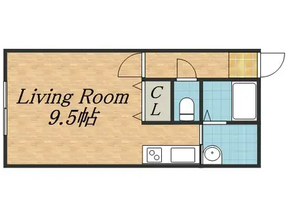 タウニィノアノア(1K/1階)の間取り写真