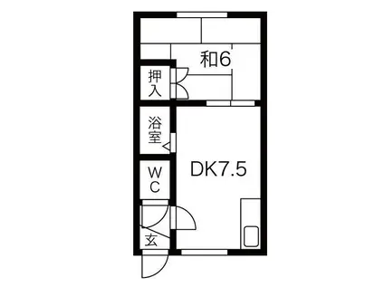 YS環状通東(1DK/3階)の間取り写真