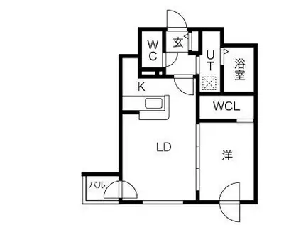 エアフォルク植物園(1LDK/3階)の間取り写真