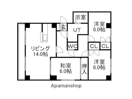エトレーヌST(3LDK/3階)の間取り写真