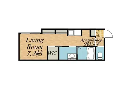 AQUA BLUE(1K/4階)の間取り写真