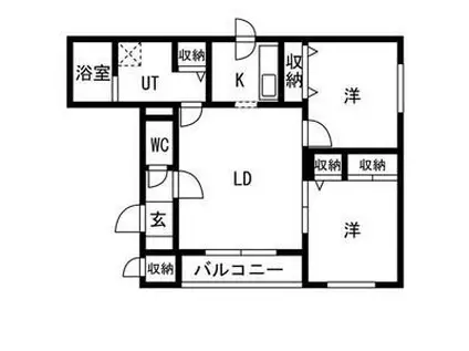 J-PONY(2LDK/4階)の間取り写真