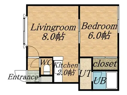 シルクノース30(1LDK/3階)の間取り写真