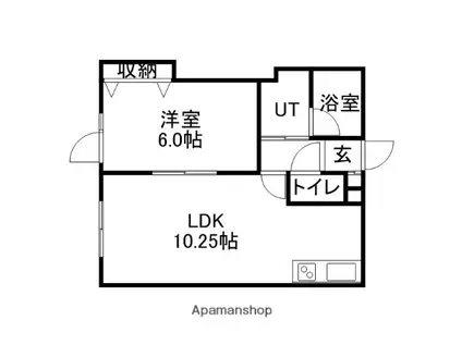 アムールガーデン(1LDK/3階)の間取り写真