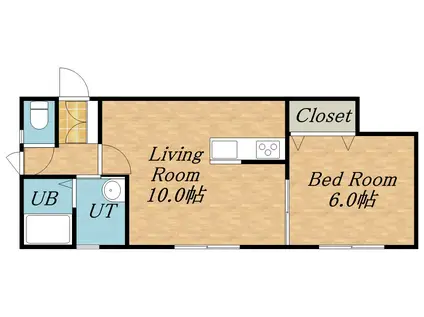 コンフォートエンジェルス(1LDK/2階)の間取り写真