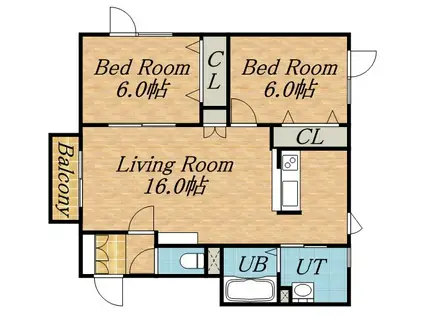 スピカカルマーレ(2LDK/3階)の間取り写真