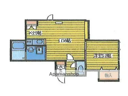 パークシティ22(1LDK/2階)の間取り写真