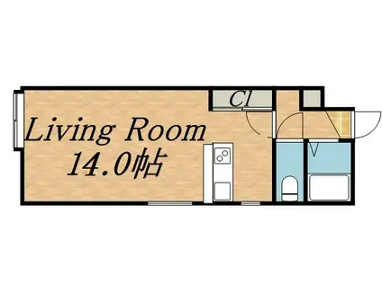 ベレーザ麻生(1K/3階)の間取り写真