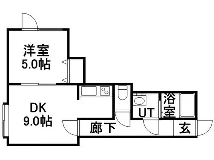 エムアイ・ドリーム(1LDK/1階)の間取り写真