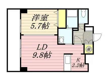 ヴェール元町(1LDK/6階)の間取り写真