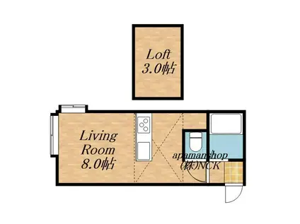 パレス元町(ワンルーム/3階)の間取り写真