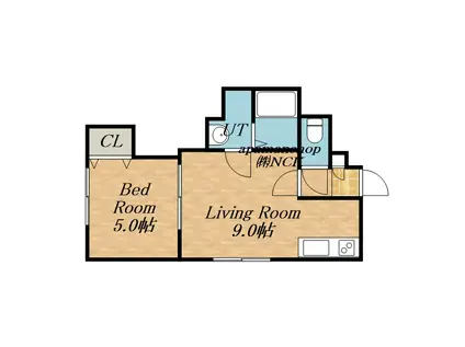 シャルルロワ(1LDK/2階)の間取り写真