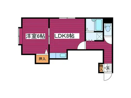 イースト本町(1LDK/3階)の間取り写真