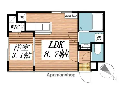 シャトン 北10条(1LDK/3階)の間取り写真
