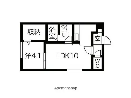 ユーゴズS5(1LDK/4階)の間取り写真