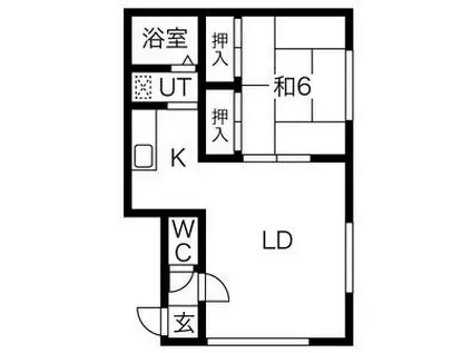 ぷれじーるA(1DK/2階)の間取り写真