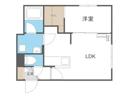 クローバー42(1LDK/1階)の間取り写真