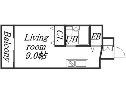 ラ・パルフェ・ド札幌(ワンルーム/4階)の間取り写真