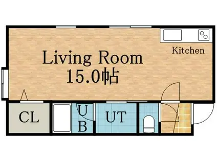 サンピアN15(ワンルーム/2階)の間取り写真