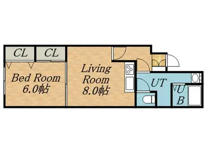 リベル元町(1DK/5階)の間取り写真