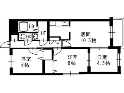 DOMUS33(3LDK/2階)の間取り写真