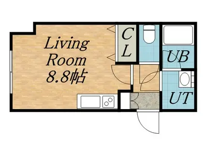 カームフィールド1815(ワンルーム/2階)の間取り写真