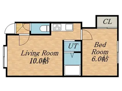 INFINI BONHEUR MIYANOSAWA(1LDK/3階)の間取り写真