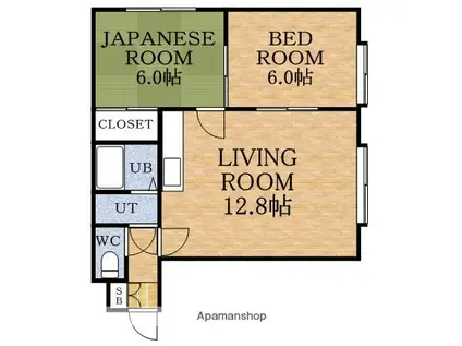 メゾンオーエヌ(2LDK/1階)の間取り写真