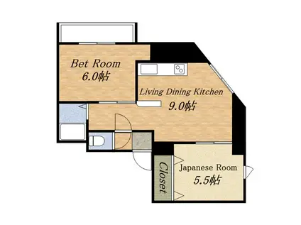 ファンシー西町(2LDK/2階)の間取り写真
