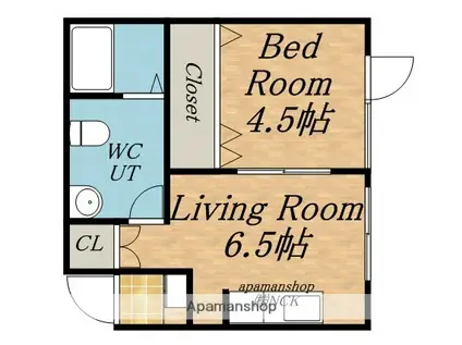 アッタテラス(1DK/2階)の間取り写真