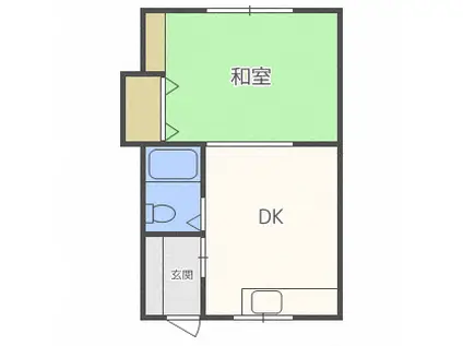 ハイムエクセレンス(1DK/1階)の間取り写真