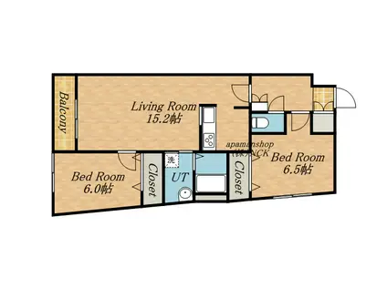 サンアイローヤル17(2LDK/2階)の間取り写真