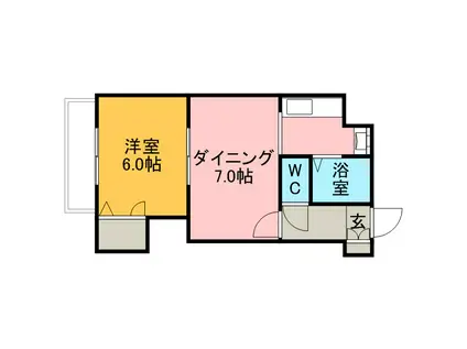 シャトーム壱番館(1LDK/3階)の間取り写真