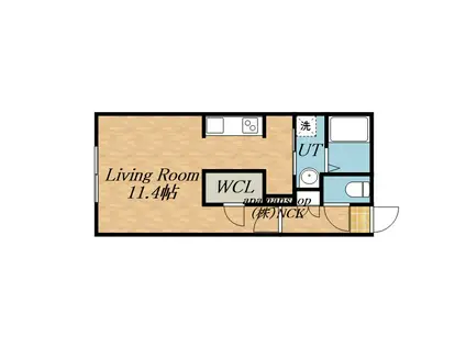 ファランドール手稲II(1K/1階)の間取り写真