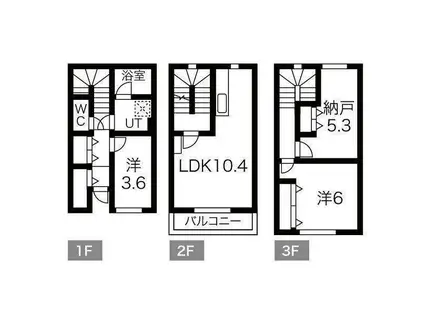 メニーズコート西宮の沢タウンD(2SLDK/1階)の間取り写真