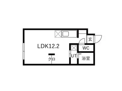 F/LITEN37(1K/3階)の間取り写真