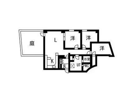 ノルド山の手(3LDK/1階)の間取り写真