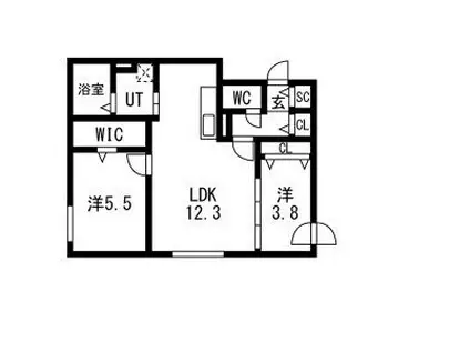 PRECIOUS HASSAMUーMINAMI プレシャスハッ(2LDK/1階)の間取り写真