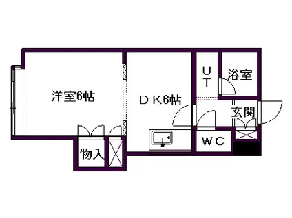 ARMS718(1DK/4階)の間取り写真